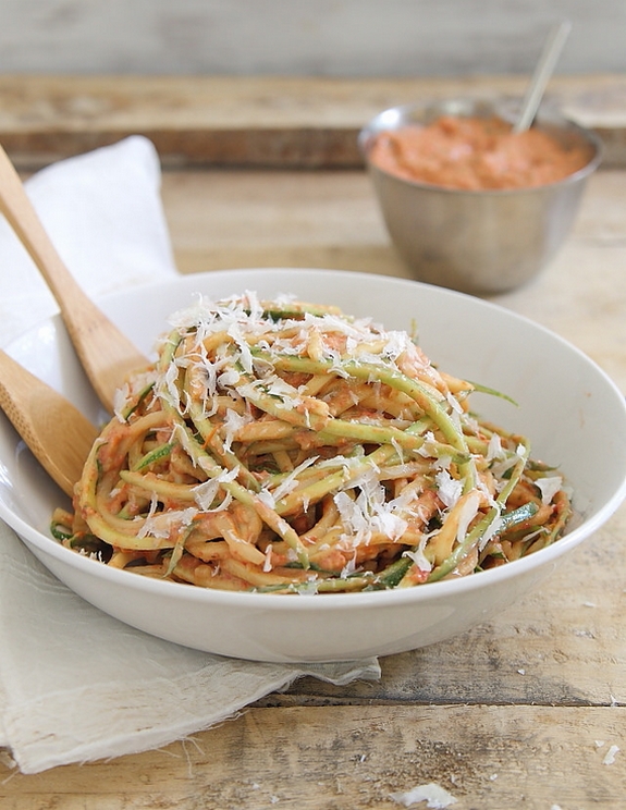 Zucchini Noodles Red Pepper