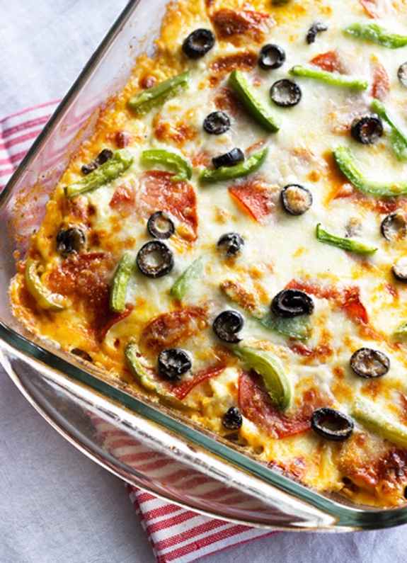 Zucchini pizza lasagna