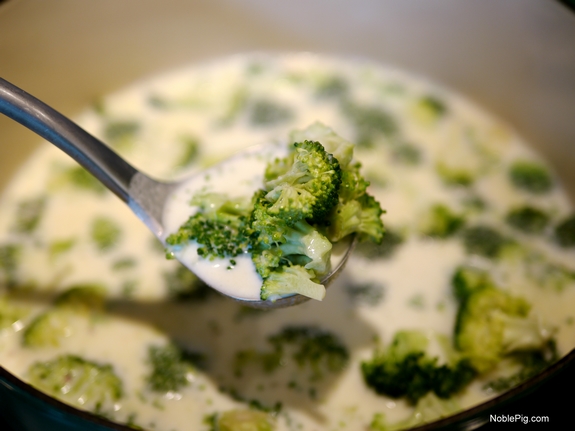 Kicked Up Broccoli Cheese Soup from Noble Pig