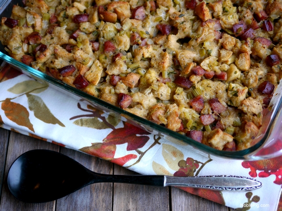 Challah Bread and Kielbasa Stuffing from Noble Pig x 