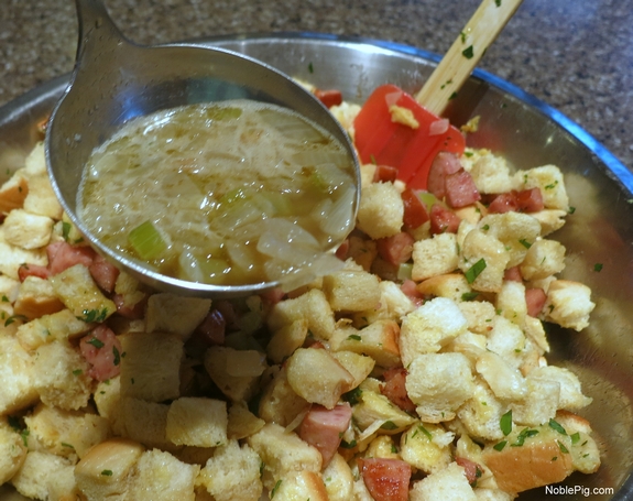 Challah Bread and Kielbasa Stuffing from Noble Pig 
