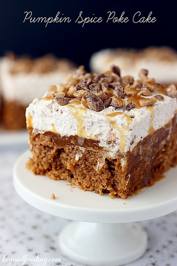 Pumpkin Spice Poke Cake
