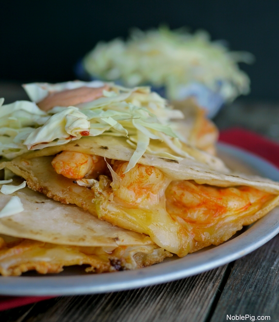 Fiery Shrimp Quesadillas Noble Pig 