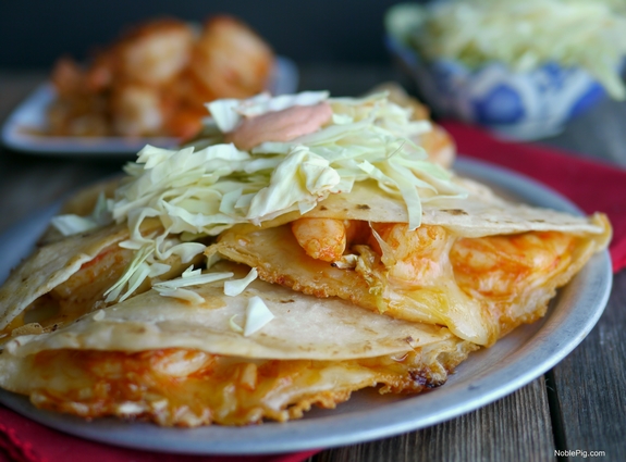 Fiery Shrimp Quesadillas 