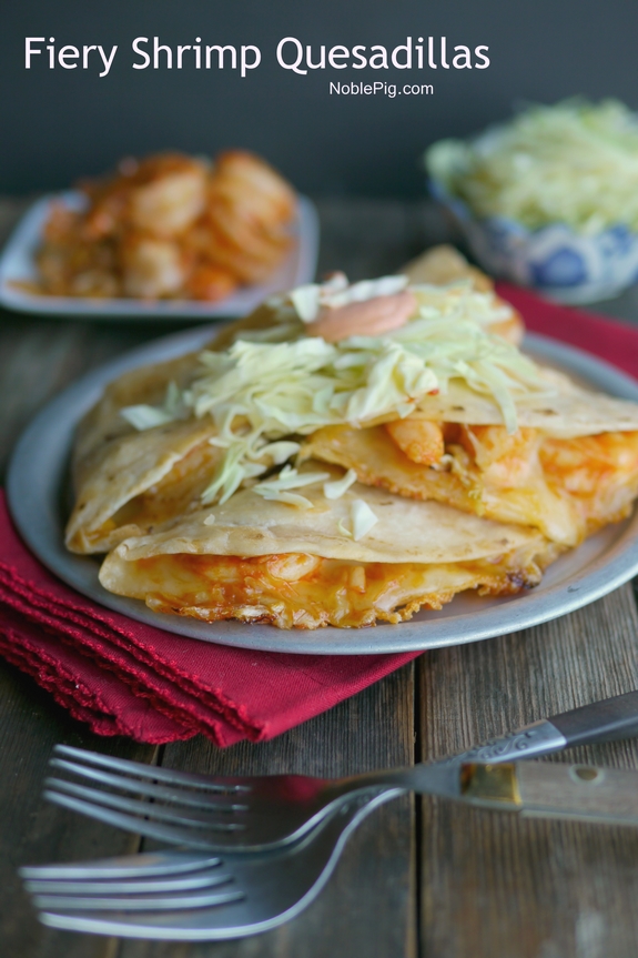 Fiery Shrimp Quesadillas 