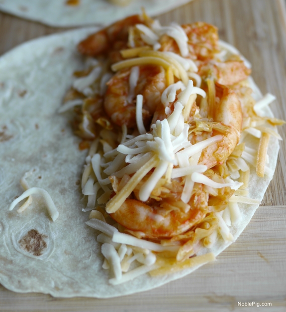Fiery Shrimp Quesadillas