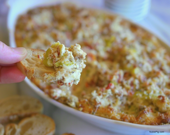 Hot Italian Dip perfect party appetizer from Noble Pig