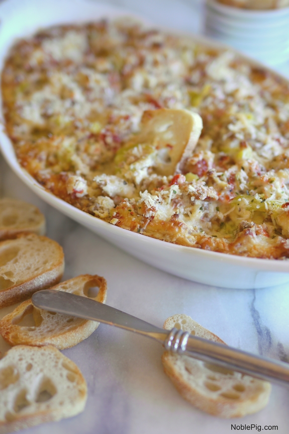 Hot Italian Dip perfect party appetizer from Noble Pig