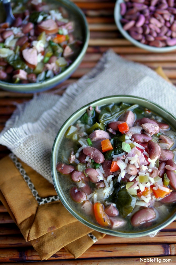 Red Beans Rice and Sausage Soup from Noble Pig