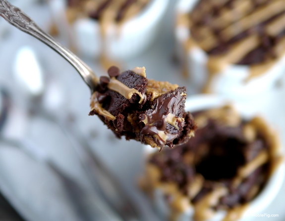 Molten Peanut Butter Chocolate Cakes from Noble Pig 1