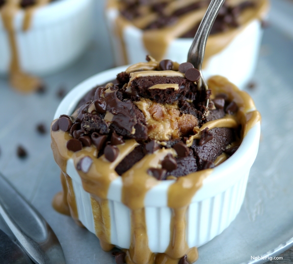 Molten Peanut Butter Chocolate Cakes from Noble Pig 2
