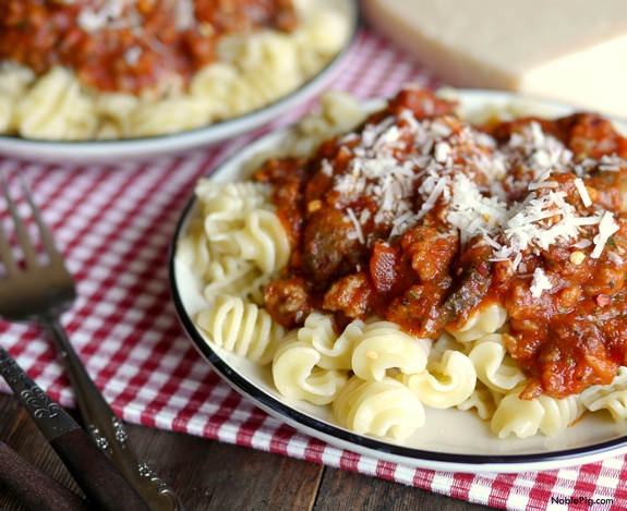 Weeknight Italian Sausage Pasta Sauce x