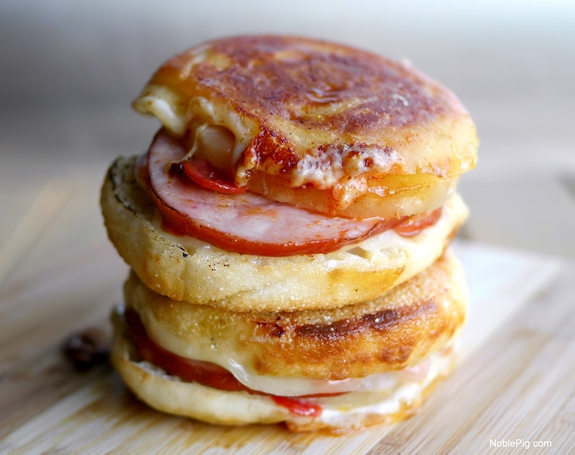 Hawaiian Pizza Grilled Cheese Sandwich its the best from Noble Pig 
