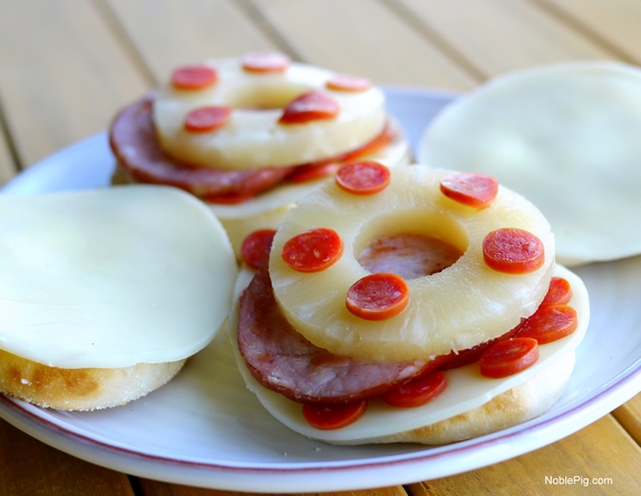 Hawaiian Pizza Grilled Cheese Sandwich with Pineapple