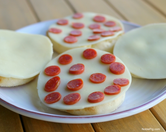 Hawaiian Pizza Grilled Cheese Sandwich with Sargento Provolone and mini pepperoni