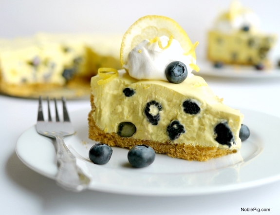 No Bake Creamy Lemon Blueberry Pie 1