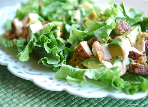 Southwest Chicken Avocado and Quinoa Lettuce Wraps gorgeous meal Copy