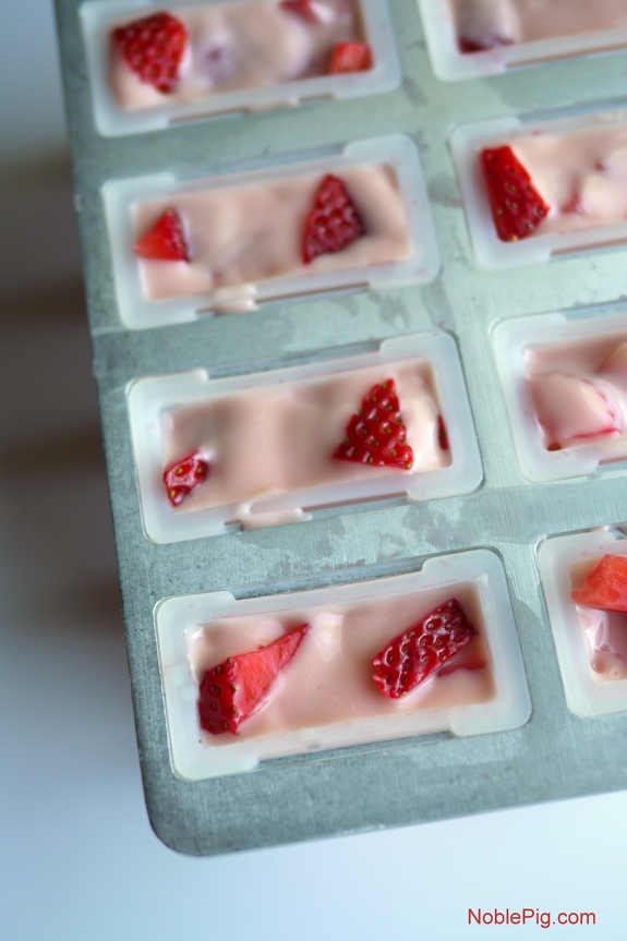 Strawberries and Cream before freezing