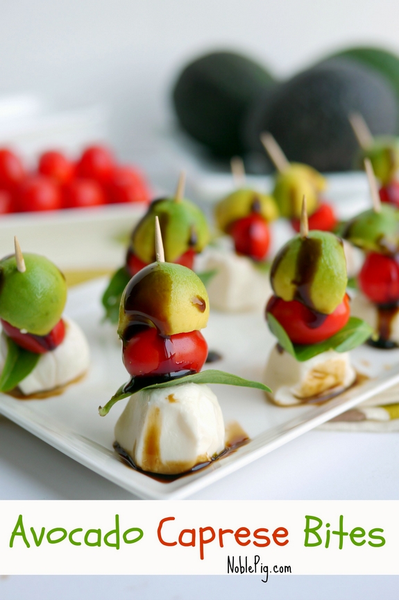 Avocado Caprese Bites