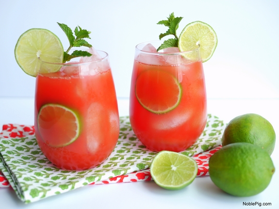 Watermelon Banana Rum Coolers