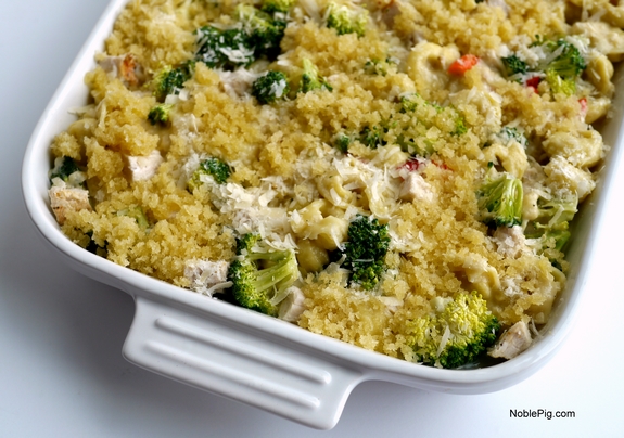 Chicken Tortellini Casserole unbaked