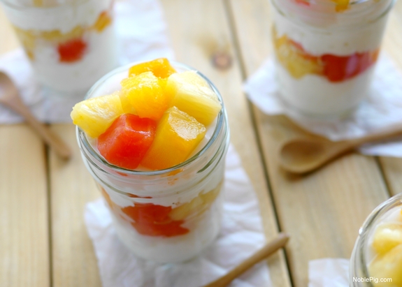 3 Ingredient Tropical Friut Colada Snack delicious and healthy