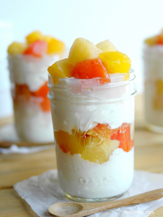 3 Ingredient Tropical Friut Colada Snack ready in 10 minutes