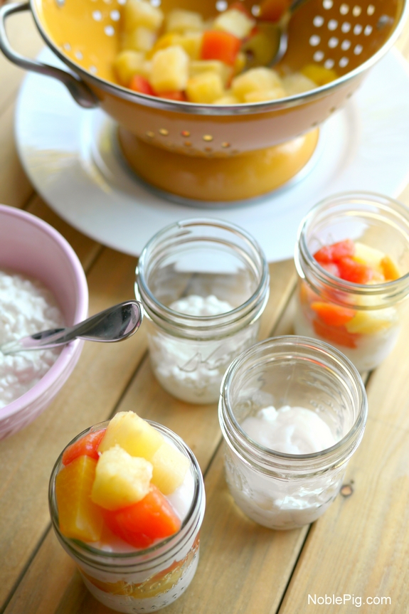 3 Ingredient Tropical Friut Colada Snack three steps to deliciousness