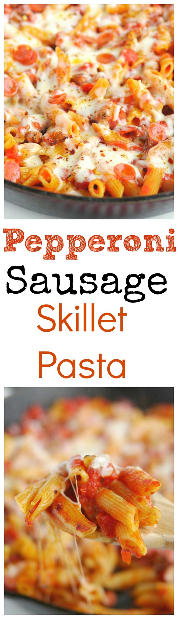 Pepperoni Sausage Skillet Pasta is comfort food at its best Enjoy this easy weeknight meal with the family