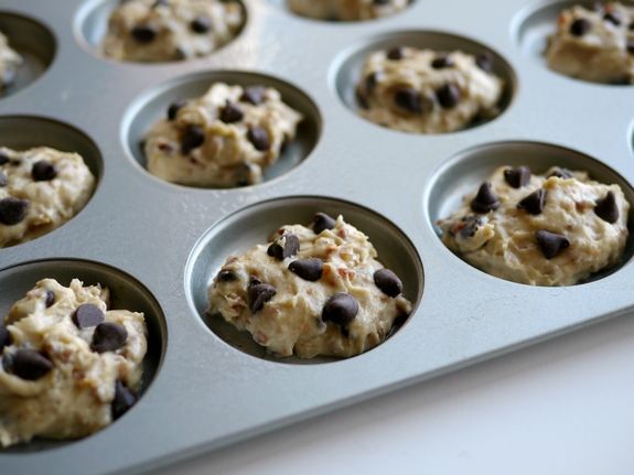 Bacon Banana Cookies with Peanut Butter Glaze in the whoopie pie pan