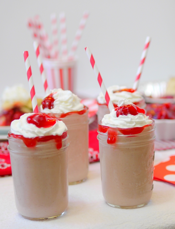 Cherry Pie Milkshakes for dessert