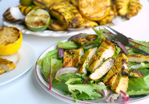 Grilled Turmeric Lemon and Lime Chicken is perfect for dinner at home