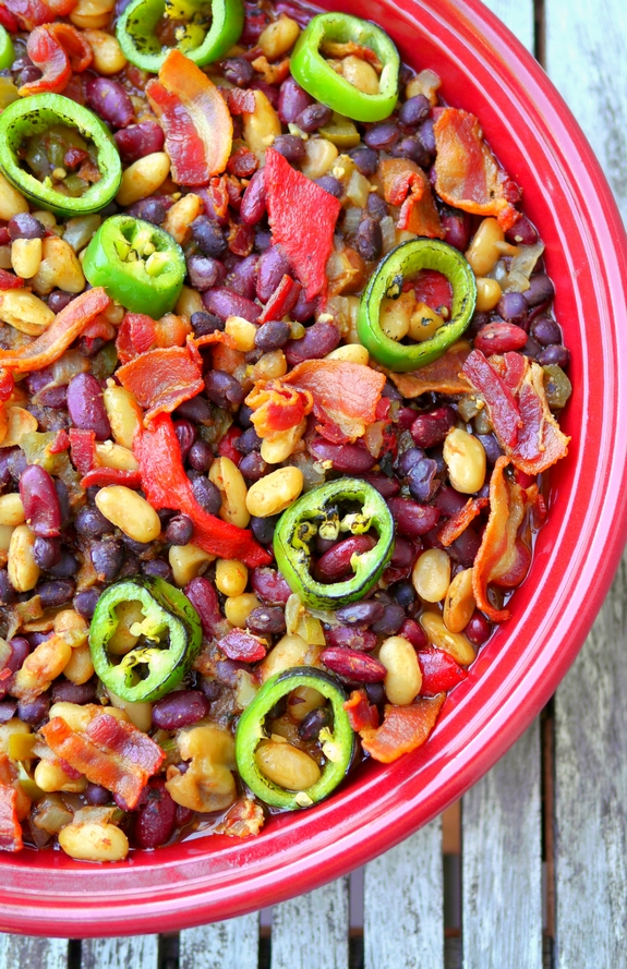 Slow Cooker Root Beer Beans are the perfect party side dish and are so easy to make