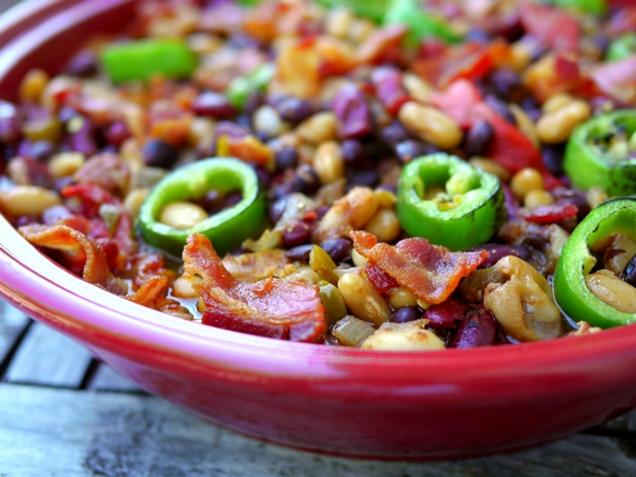 Slow Cooker Root Beer Beans are the perfect party side dish 