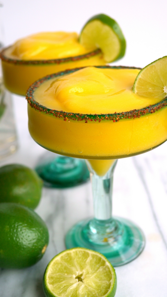 Spicy Mango Frozen Margaritas are deliciously delicious