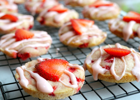 Strawberry Shortcake Cookies using fresh strawberries and cream to mimic a favorite dessert 