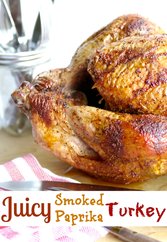 Juicy Smoked Paprika Turkey will get your family arounfd the dinner table 