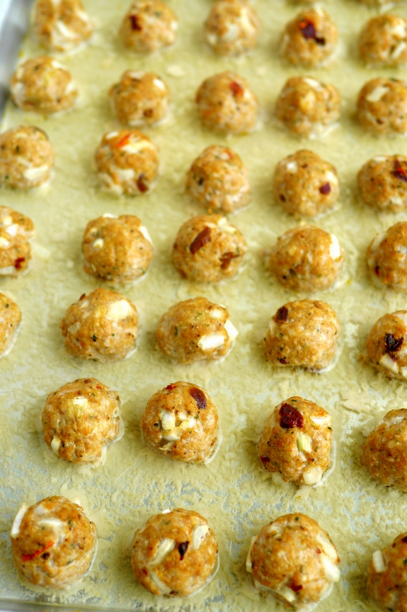 Mini Turkey Chipotle Meatballs can easily be frozen and used when you need