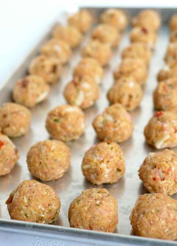 Mini Turkey Chipotle Meatballs raw
