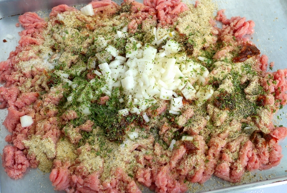 Mini Turkey Chipotle Meatballs the mixture