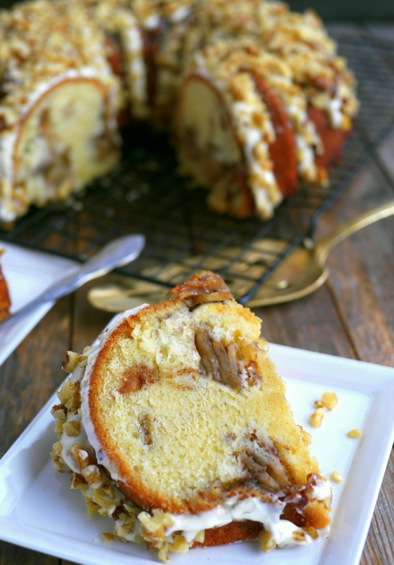 Apple Chai Cake with Maple Cream Cheese Drizzle for the win