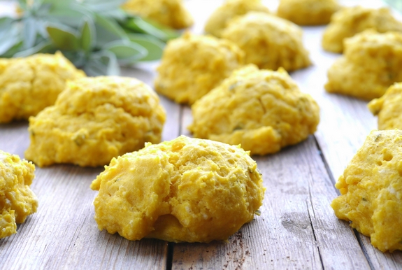 Pumpkin Sage Drop Biscuits are going to make your holiday