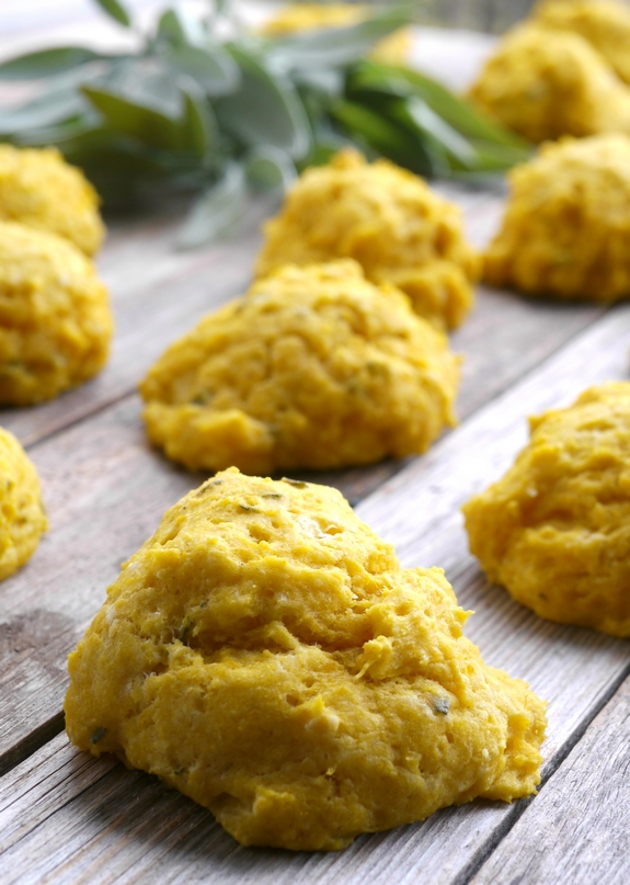Pumpkin Sage Drop Biscuits are gorgeous