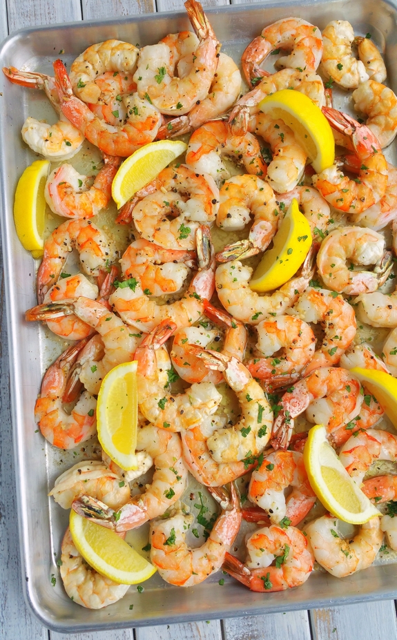 Buttery Sheet Pan Garlic Shrimp
