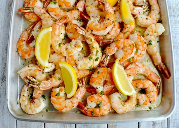 Buttery Sheet Pan Garlic Shrimp