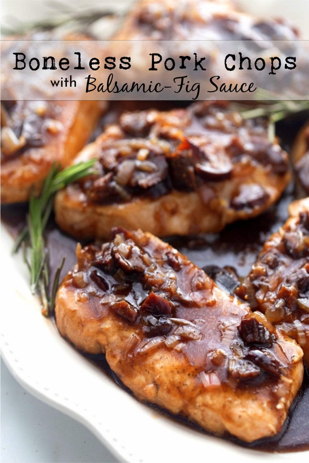 I love turning ordinary pork chops into something extraordinary, like these boneless pork chops with balsamic fig sauce. The quick and easy balsamic reduction highlights the rich flavors of the shallots and the natural sweetness of the dried figs - a true secret weapon, when it comes to jazzing up a midweek meal.  via @cmpollak1