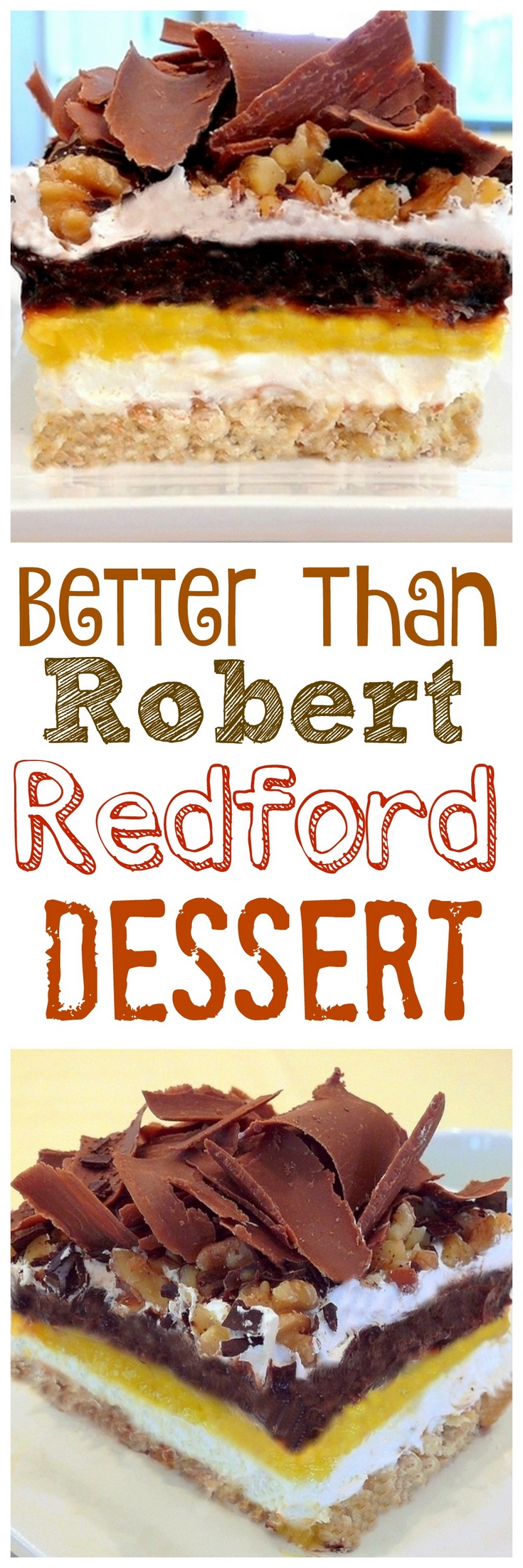 VIDEO + RECIPE: This sinfully delicious, 4-layer, no-bake cake is officially known as Better than Robert Redford Dessert from NoblePig.com. via @cmpollak1