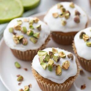 zucchini pistachio cupcakes