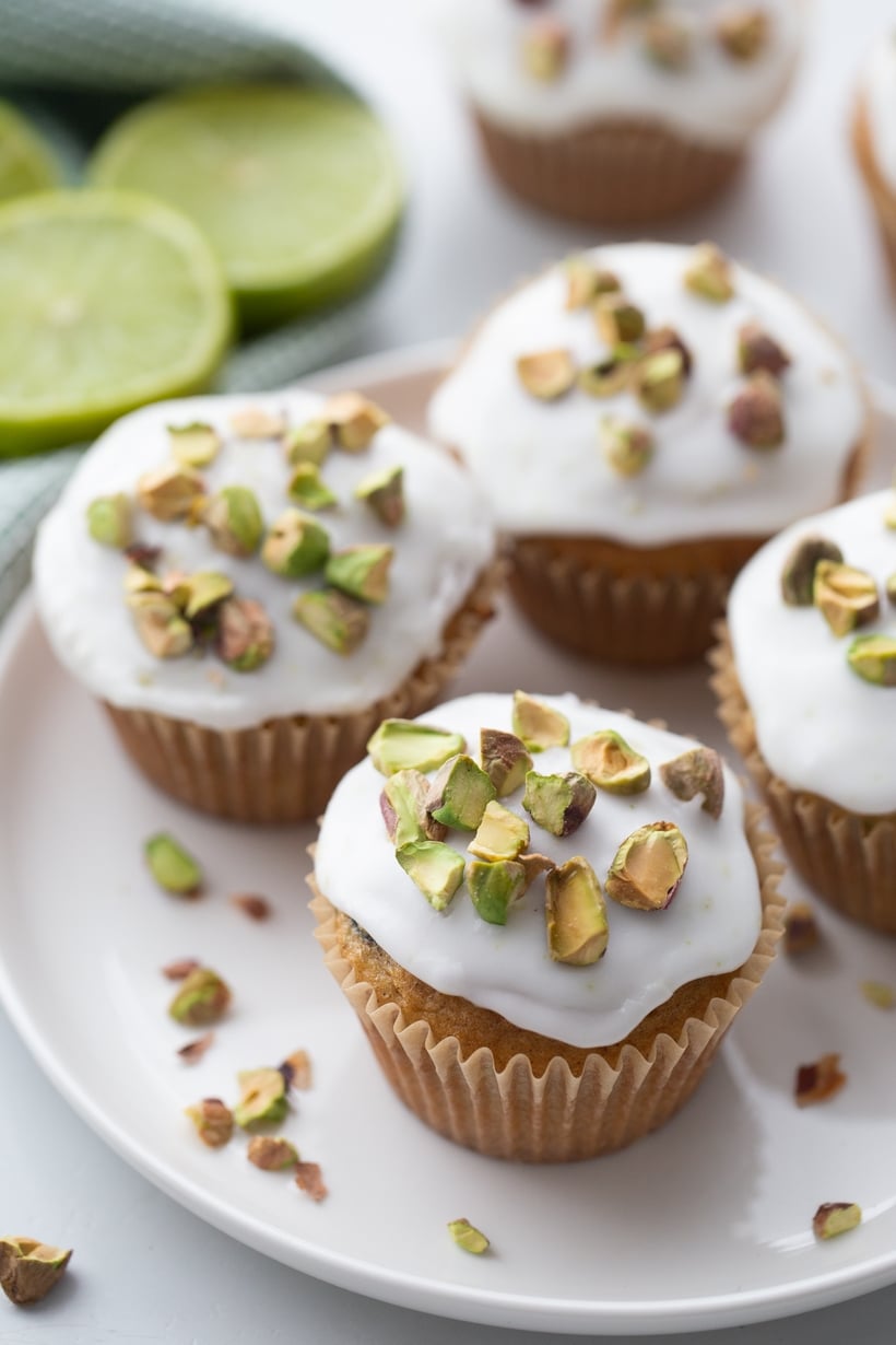 zucchini pistachio cupcakes