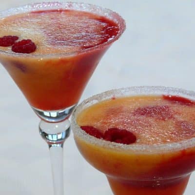 raspeberry and peach fuzzy melba